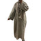 Plain Grey Closed Linen Abaya