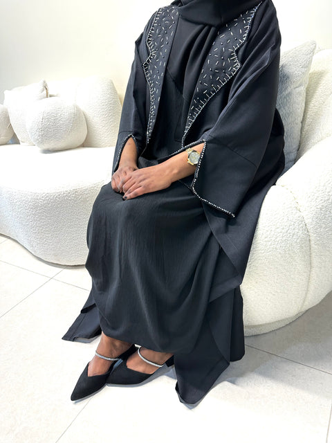 Black Glam Blazer Abaya