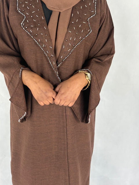 Brown Glam Blazer Abaya
