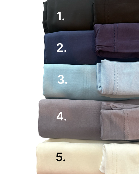 Satin Modal Hijab + Underscarf