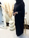 Starry Nights Closed Black Abaya