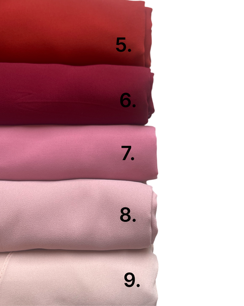 Chiffon 12 Colours - choose your colour.