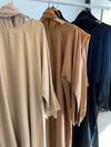 BEIGE PLAIN CLOSED ABAYA