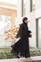 Inaya Black Layered Abaya - 2 piece set