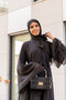 Inaya Black Layered Abaya - 2 piece set