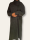 BLACK RIBBED ABAYA