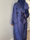 Navy Shimmer Abaya - 3 Piece set